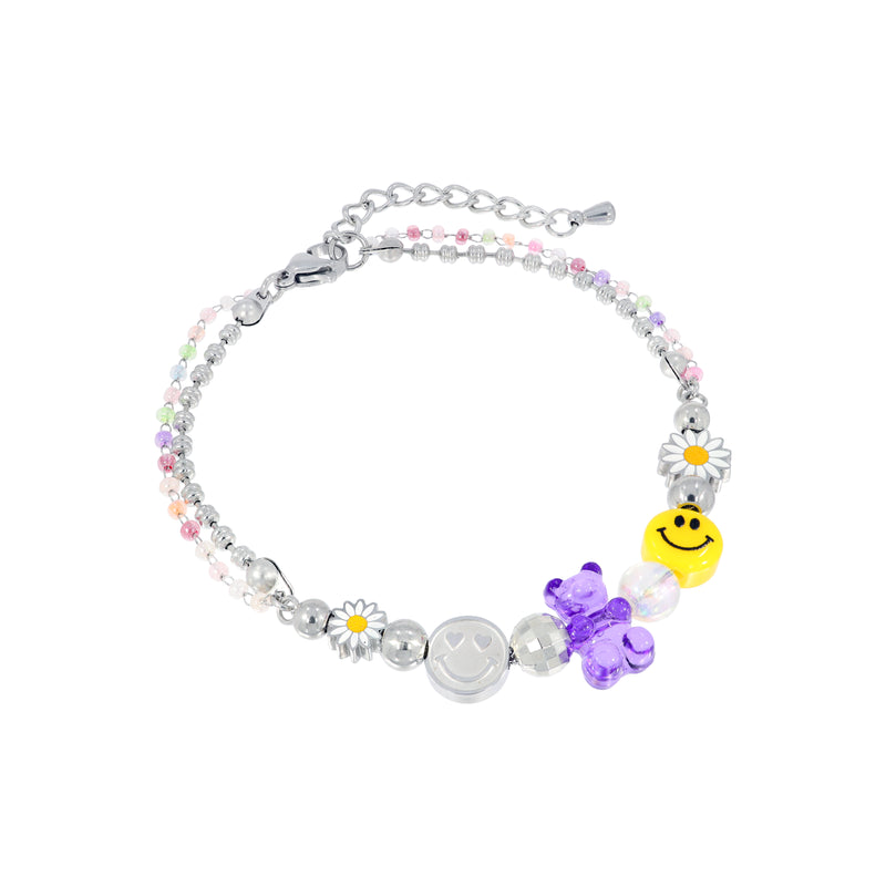 カラフルデイジーベア スマイルブレスレット/Colorful Daisy Bear smile Bracelet