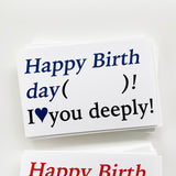Happy Birthday ( )! I ♥ you deeply! Postcard (Classic Blue) (6602757177462)