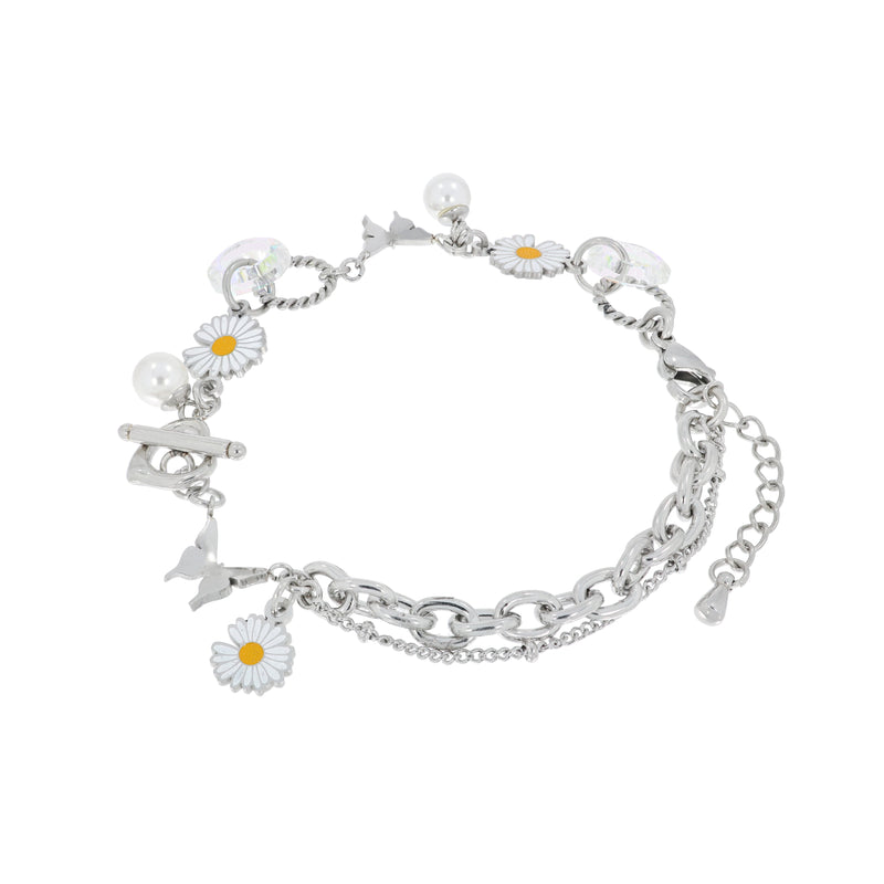デイジーパールバタフライブレスレット/Daisy Pearl Butterfly Bracelet