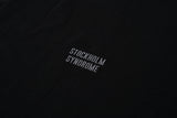 OVERSIZE FIT EMBROIDERED LOGO TEE - BLACK / S24STS02-BLACK