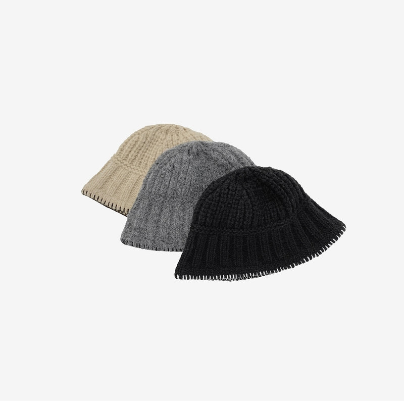 Mob Stitch Knit Bucket Hat (6659992092790)