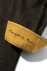 コントラスティングポイントコーデュロイシャツ/Contrasting point corduroy shirt S112 Mustard&Black