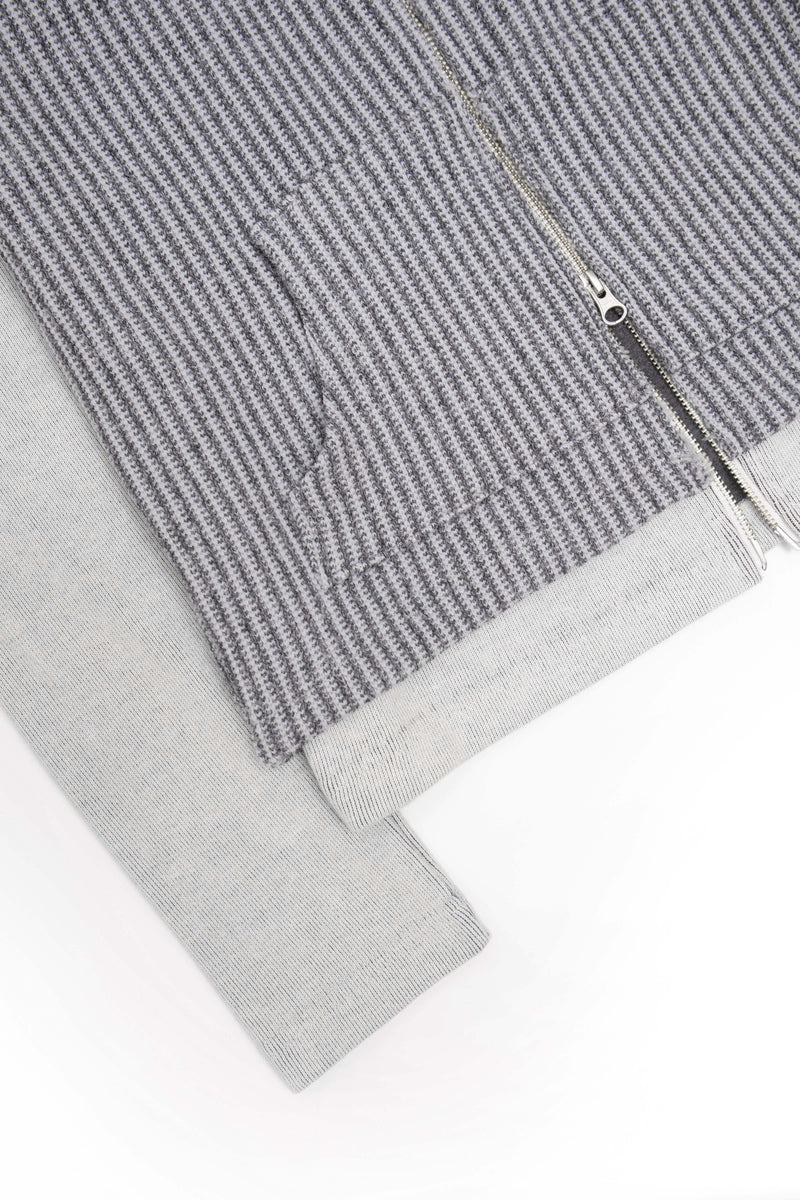 BALACLAVA knit zip up ver.2_ grey