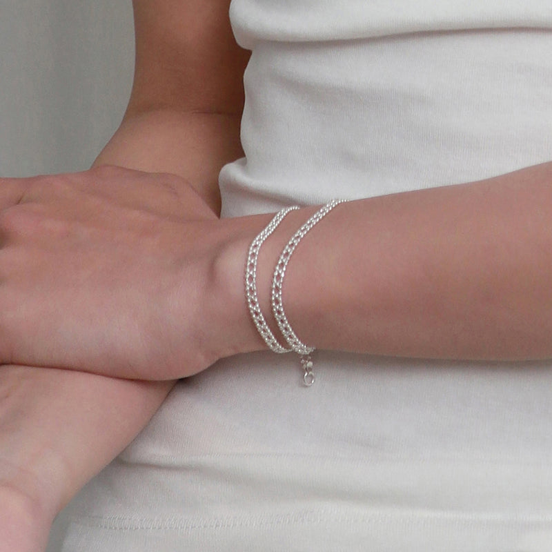 シルバーフルールブレスレット / silver fleur bracelet (vermeil)