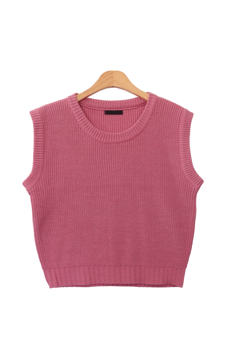 ブロワービビッドラウンドネックスプリングニットベストベスト(4color) / Bloor Vivid Round Neck Spring Knit Vest Vest (4 colors)