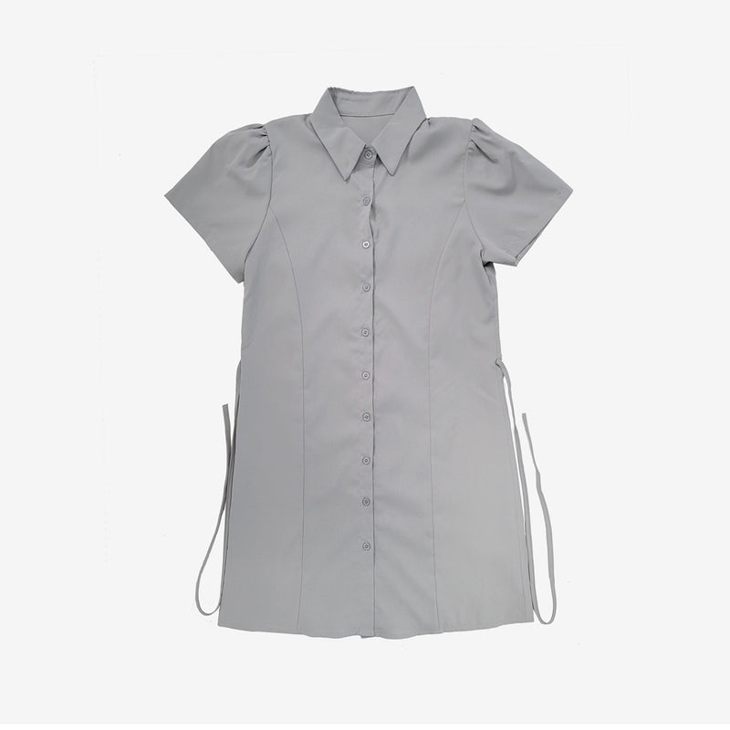 ローズニンカラーシャツドレス / Rose Nin Collar Shirt Dress