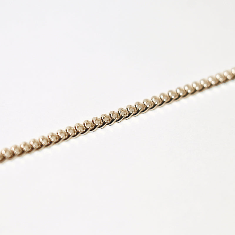 シルバークラシックチェーンブレスレット/silver classic chain bracelet (14K gold plated / no spare chain)
