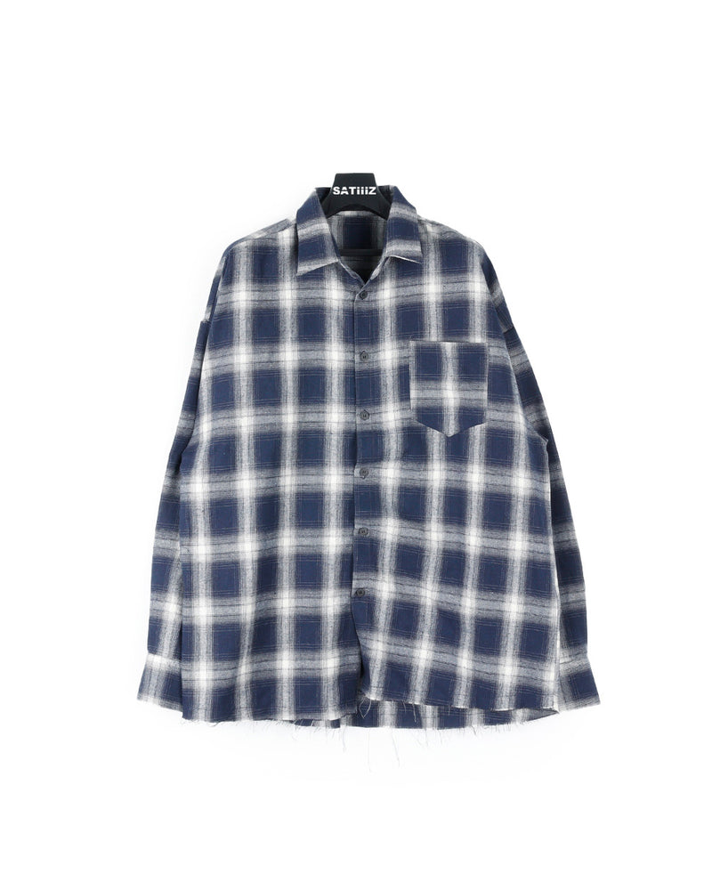 カットオーバーチェックシャツ / Cutting over-checkered shirt (6628254056566)
