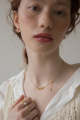 ヒュッゲライフスリムチェーンネックレス/Hygge life slim chain necklace (gold)