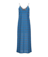 ブルーチェック&ローズドレス / blue check & rose dress (4506537427062)