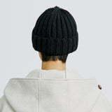 YPペイズリーパッチニットビーニー / YP PAISLEY PATCH KNIT BEANIE DEEP BLACK
