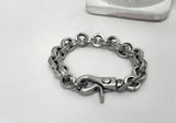 [BLESSEDBULLET]12mm double O chain link bracelet_vintage silver (6562940780662)