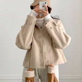 クリーミーウールショートコート/[5color/wool 20%] Creamy wool wool short coat
