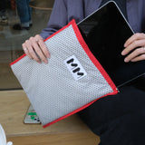  Fluffy Shield for iPad Pouch White&Red (12.9"inch)