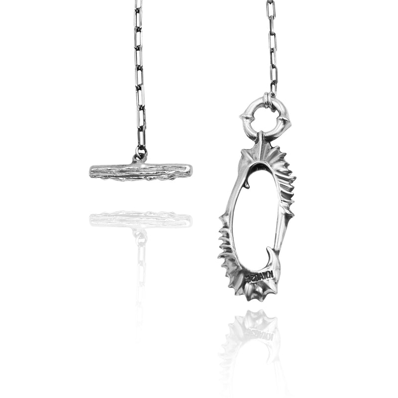 FAIRY CLAW DOUBLE NECKLACE ( silver 925 ) (6618123075702)