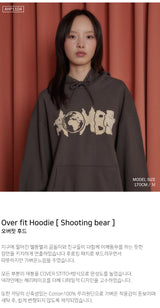 AMBLER 男女共用 Shooting bear オーバーフィット フード Tシャツ AHP1104