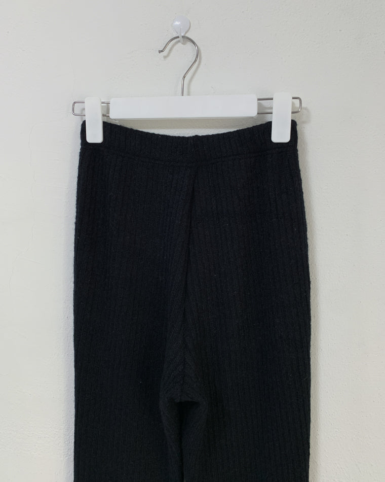 Knitted Banding Long Bootcut Pants(2C) (4636538896502)