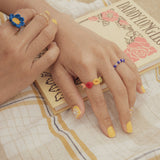 Rainbow knit ring (6600748105846)