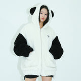 0 2 punk panda fleece jacket