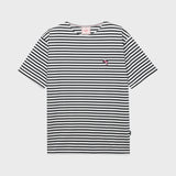 Dolphin stripe boat neck half sleeve t shirts (6583571677302)