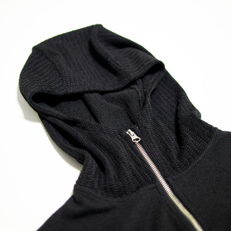 バラクラバニットジップアップ / BALACLAVA knit zip up_black