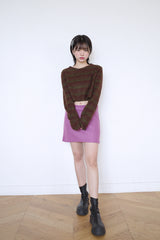 ティンガーニットウェアミニスカート / Tinger knitwear mini sk (3 colors)