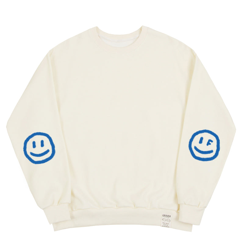 エルボー スプレー ドット スマイル スウェットシャツ / Elbow Spray Dot Smile Sweatshirt