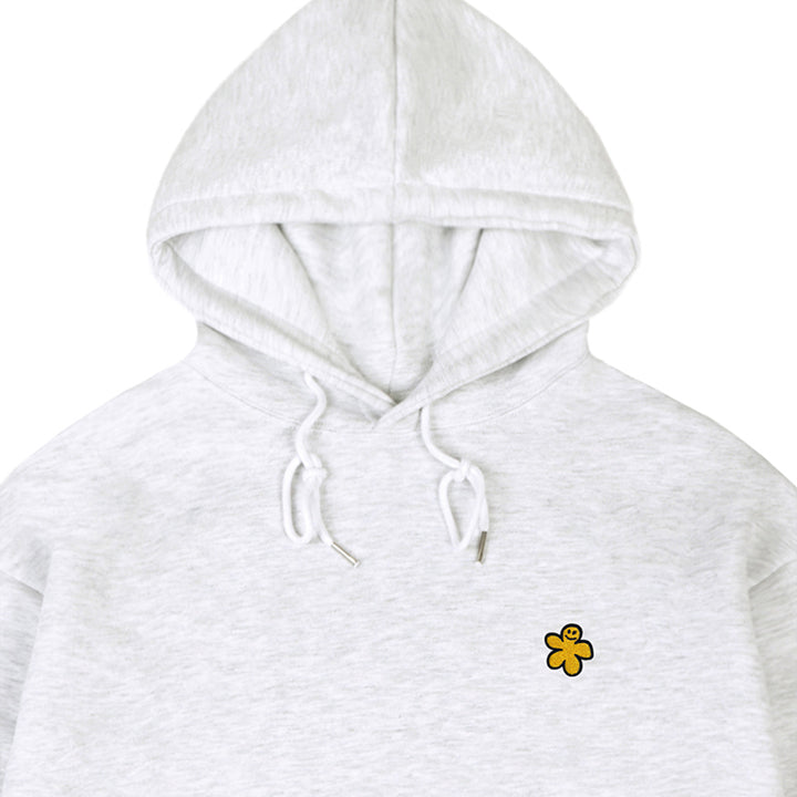 [UNISEX]Yellow odd flower embroidery hoodie