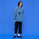 Square point Sweatshirts [Dusty-blue] (6591813419126)