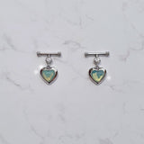 オパールハートピアス / Opal Mint Heart Piercing