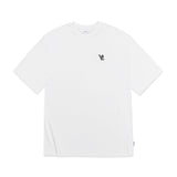 3Dモノグラムブラック刺繍Tシャツ/3D Monogram Black Embroidery T-Shirts White