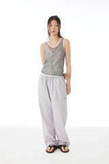 サイドクレッセントパンツ/Side crescent pants (grey)