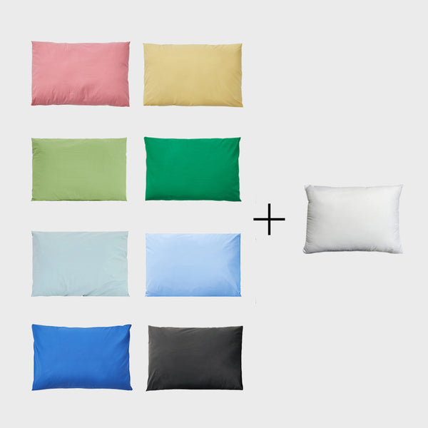 PZG ふわふわ 韓国生産 枕+スタンダード 綿 枕カバー 2点セット