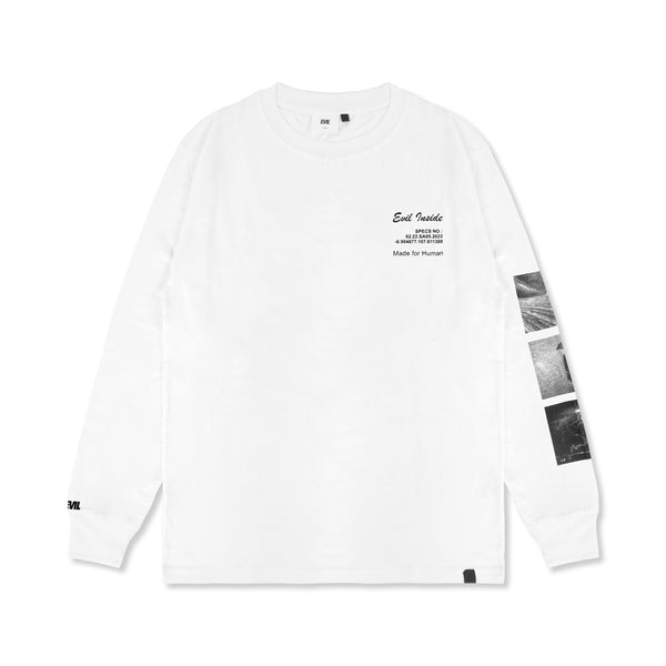 ロングスリーブTシャツ / EVIL LONGSLEEVE TSHIRT - OUTSIDER L22 WHITE