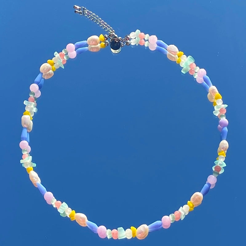 パステルジェムストーンネックレス / pastel gemstone necklace