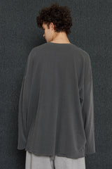 VINTAGE P. DYEING CUT-OUT BOX TEE (Charcoal) / ヴィンテージP.ダイイングカットアウトボックスTシャツ