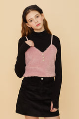 MD ムートン ビスチェ(ピンク）/ MD SHEARLING BUSTIER (PINK) (4424950513782)
