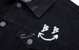 BBD Smile Logo Denim Jacket (Black) (6610330321014)