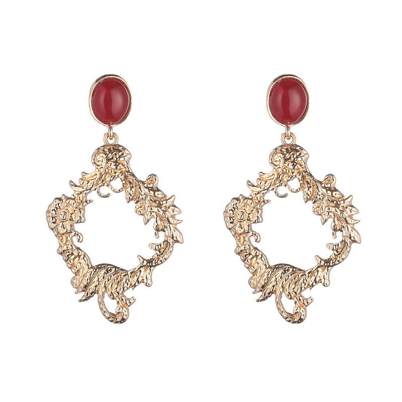 gold lozenge garland earrings (6565966119030)