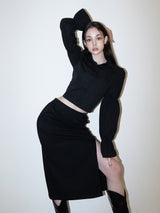 Sofi Wool Skirt (BLACK)