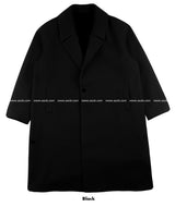 ワンボタンウールチェスターコート / Mr Side One Button Wool Single Coat (2color) (4633539084406)