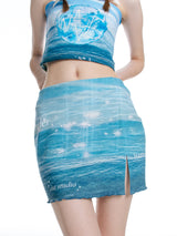 アンダーウェーブスリットスカート / 0 6 under wave slit skirt