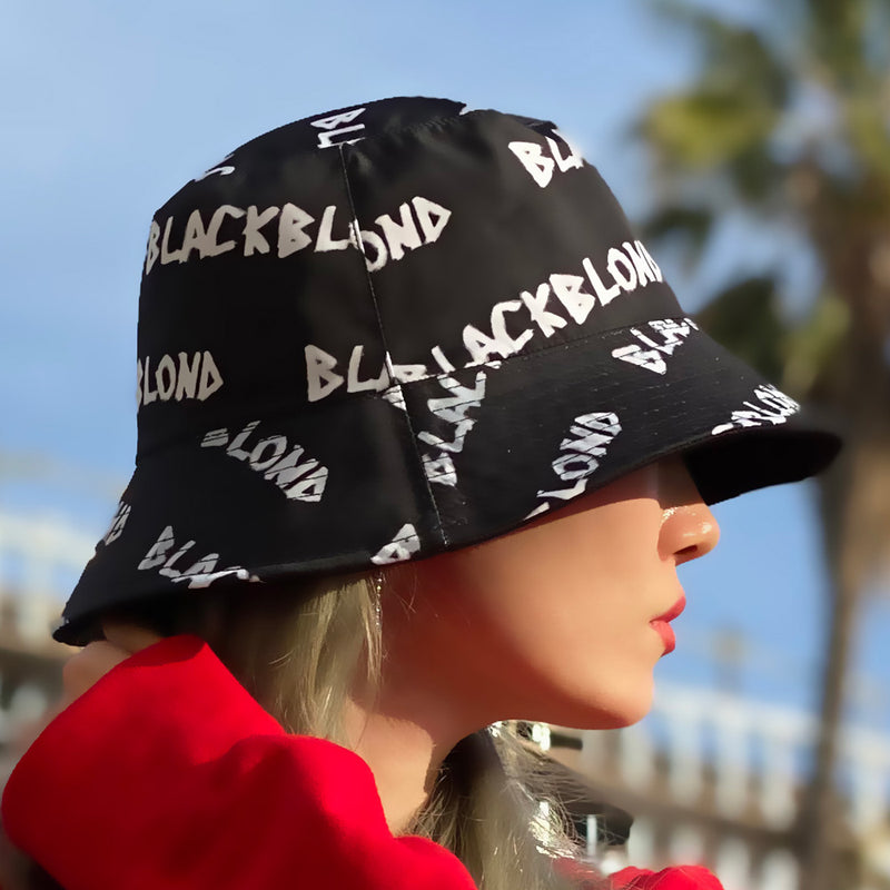 BBD Graffiti Logo Reversible Plate Bucket Hat (Black) (4644839948406)