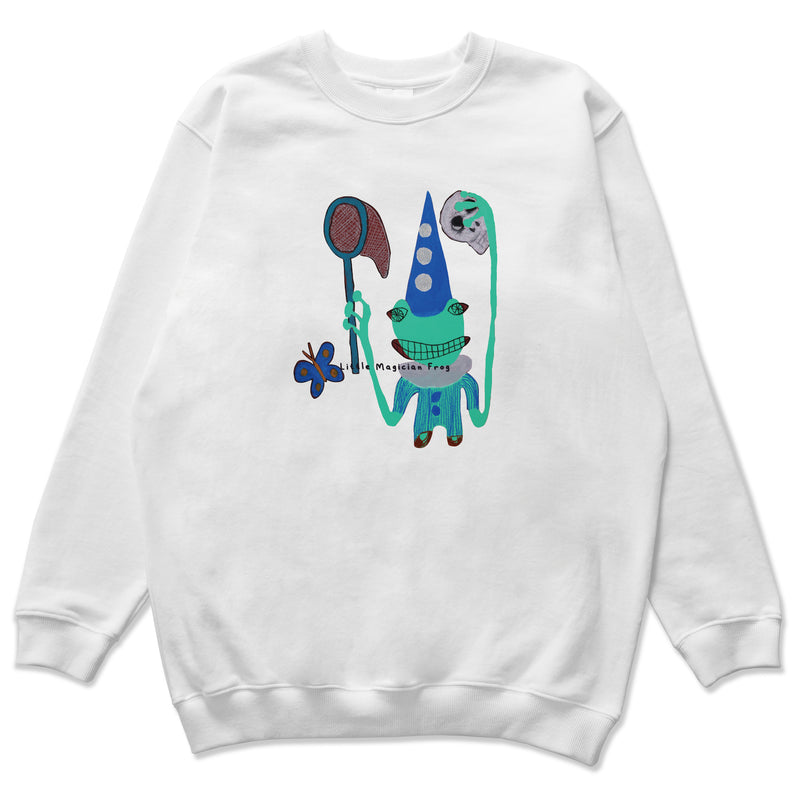Little Magician Frog Sweatshirts WH/BK (6602730537078)