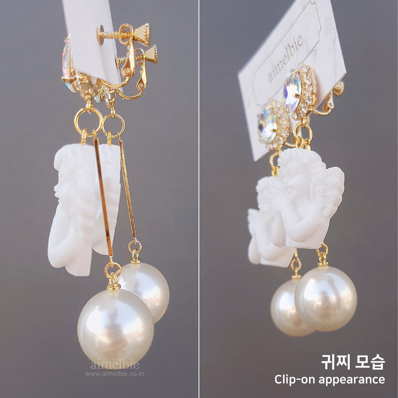 ツインエンジェルイヤリング / Twin Angels Earring (April Chaekyung Earring)