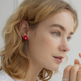 [ITZY] Lovely colorful knit flower earring (6625388396662)