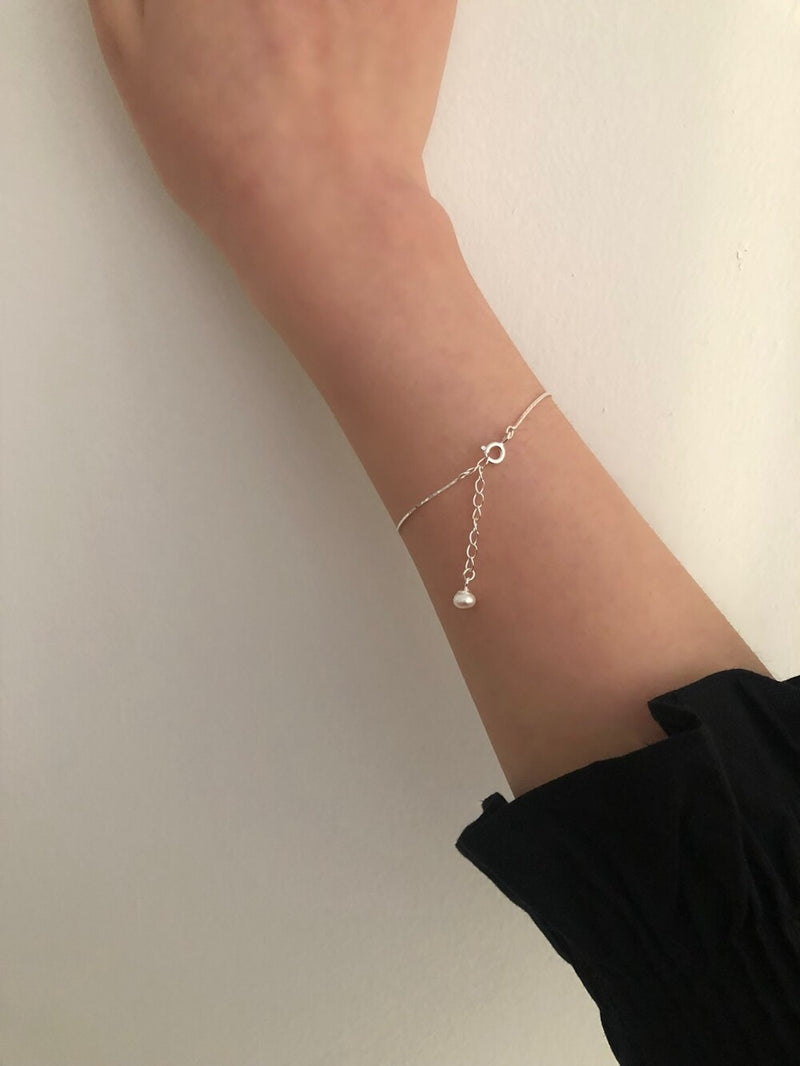 (silver925) Pearl drop bracelet