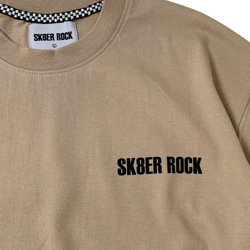 SK8ER ROCK LONG SLEEVE T-SHIRT BEIGE (6616265228406)