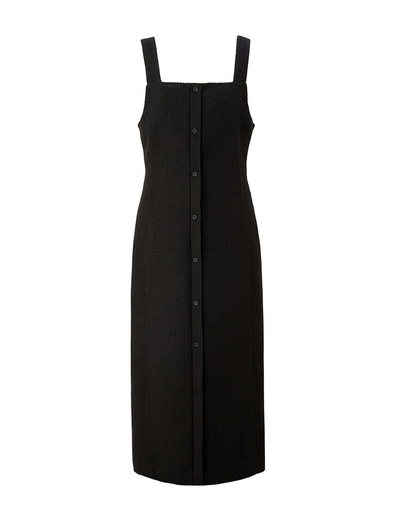 ツイードレイアードドレス/Tweed layered dress - Black