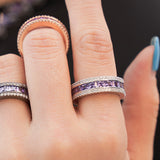 AAAダイヤクリスタル3ラインリングシルバーパープル / [BLACKLABEL] AAA DIA Crystal 3-line ring silver purple